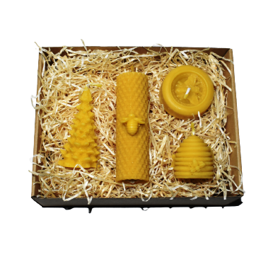 Dárkový balíček svíček z včelího vosku