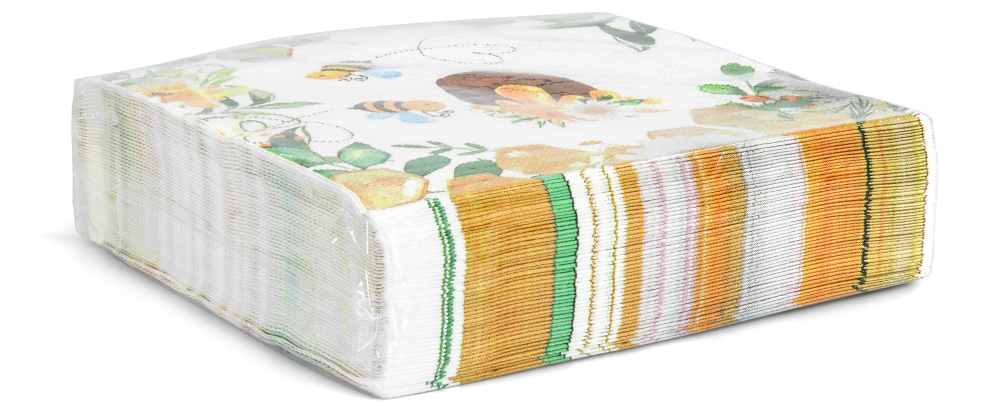 Papírové ubrousky s včelím motivem