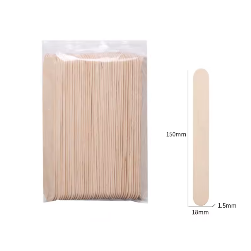 Míchací špachtle ze dřeva 15 cm – 10 ks