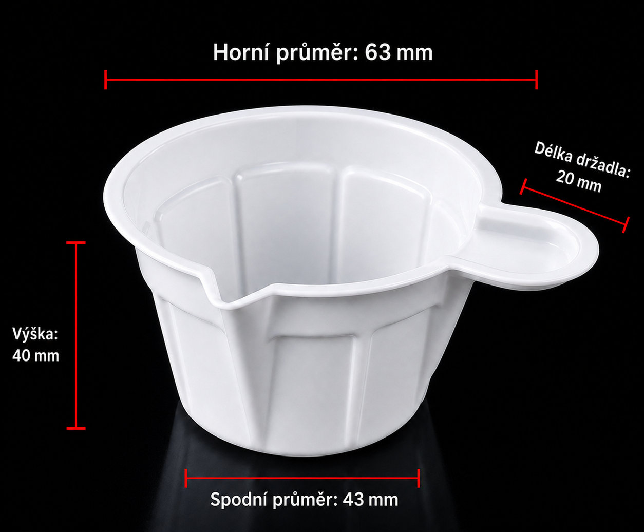 Vzorkovací plastové kelímky – Large 80ml, 10ks