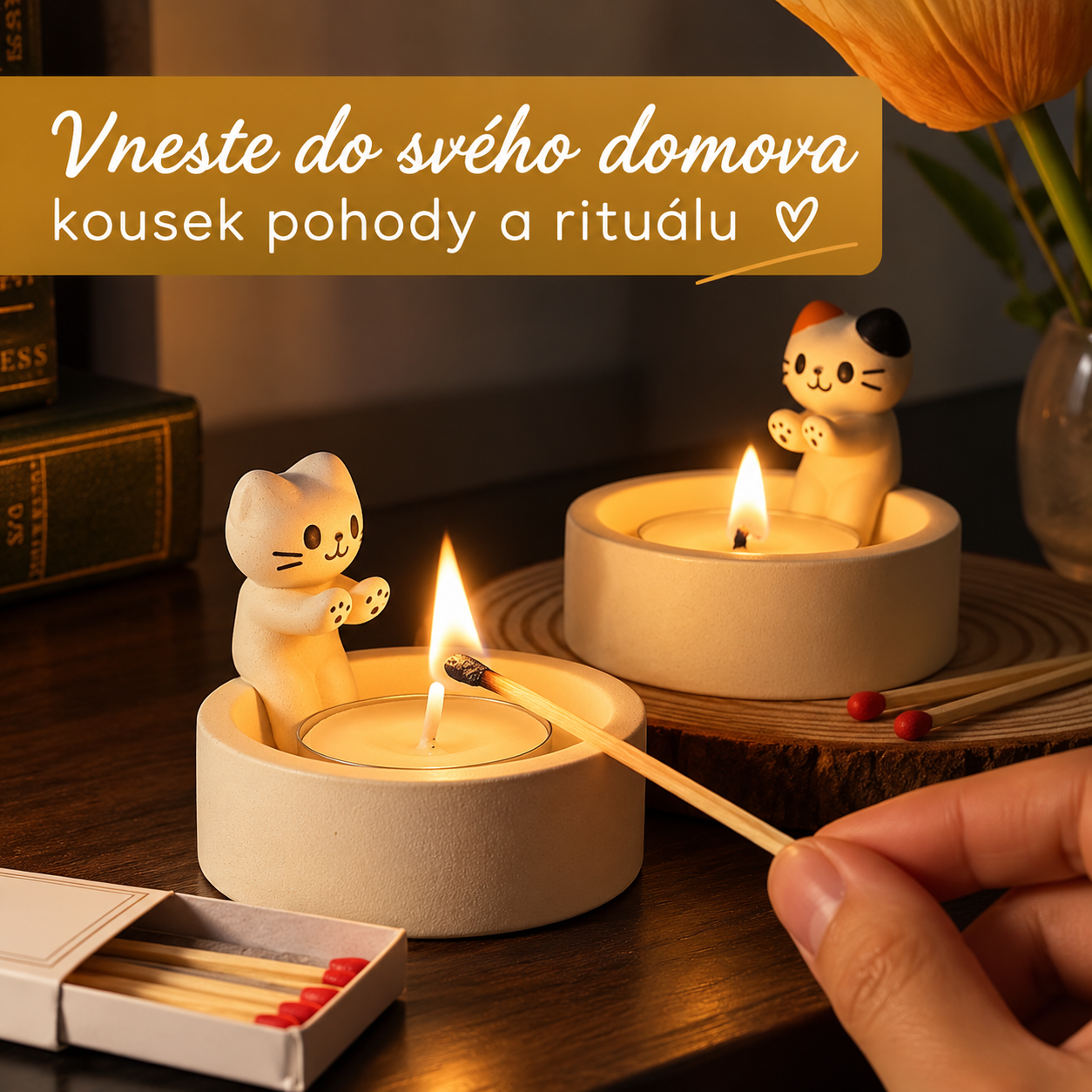 DIY sada na výrobu svíčky Kočka
