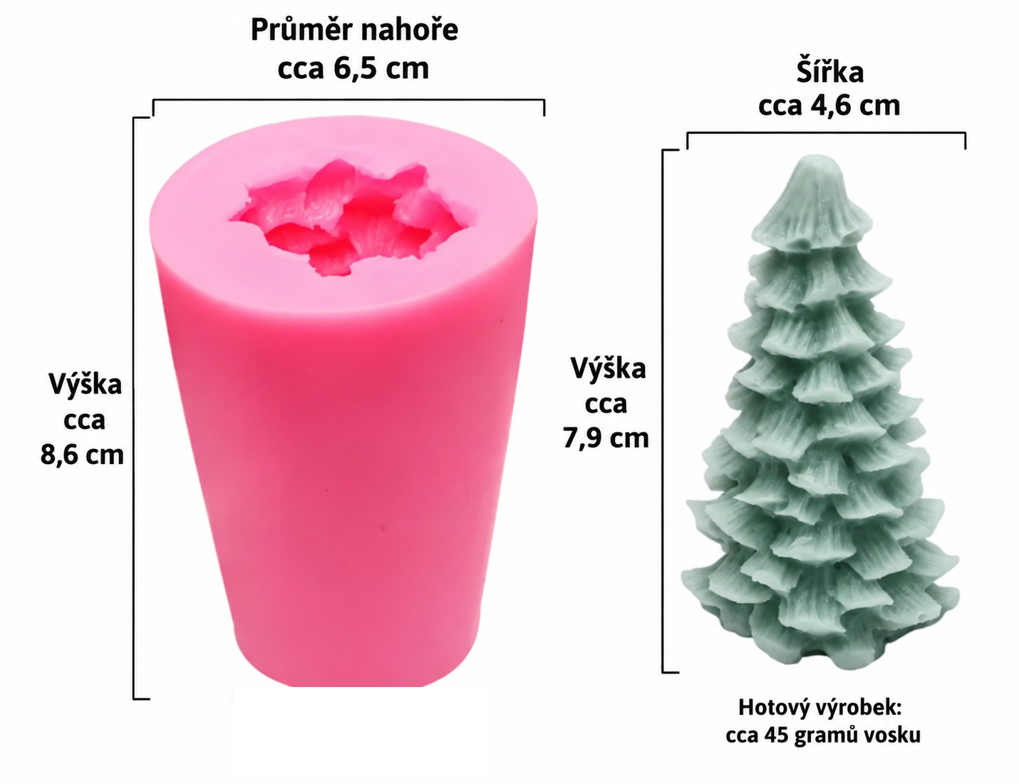 Silikonová forma Vánoční stromeček