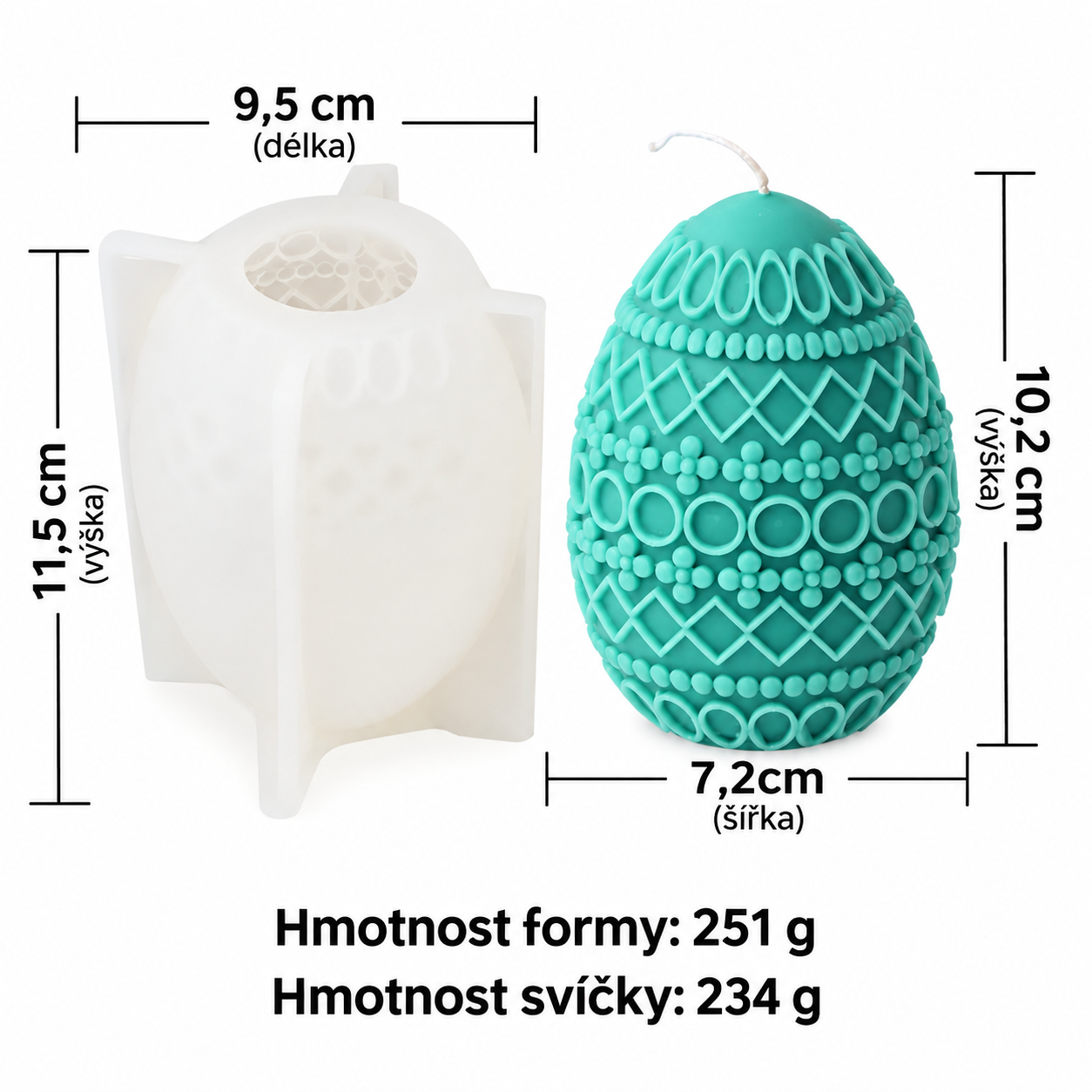 Silikonová forma 3D velikonoční vejce