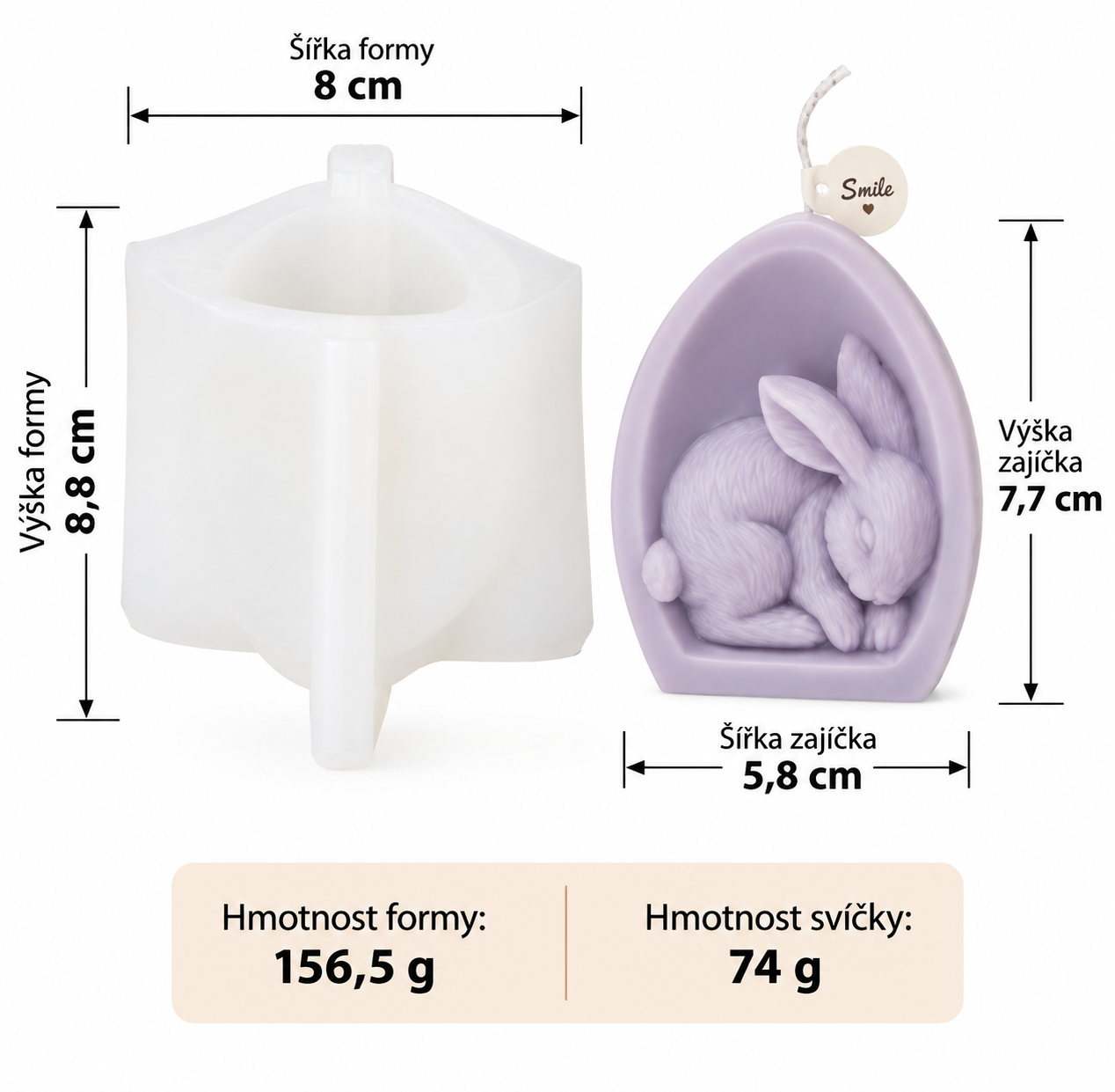Silikonová forma Velikonoční zajíček v rámu