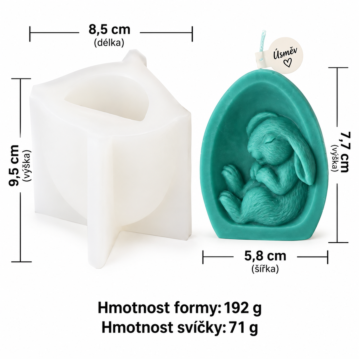 Silikonová forma Zajíček v jarním motivu