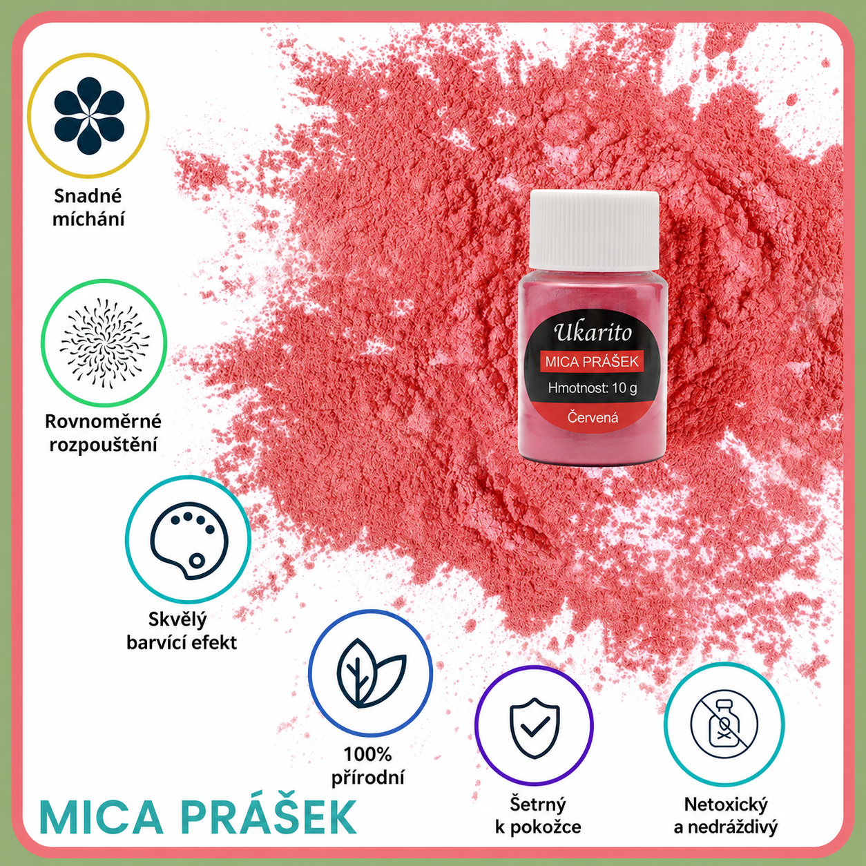 Sada třpytivých mica pigmentů – 24 × 10 g