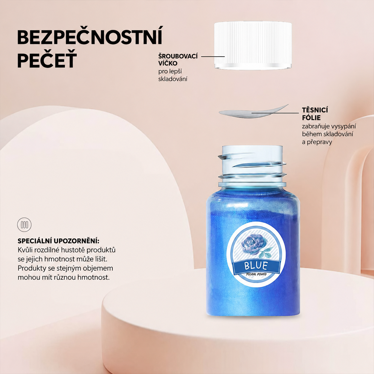 Minerální mica pigmentový prášek s perleťovým efektem - Různé barvy