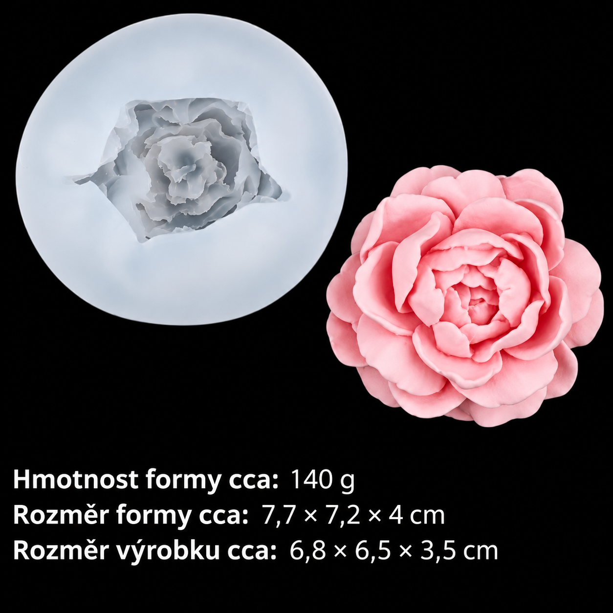 Silikonová forma Dekorační pivoňka