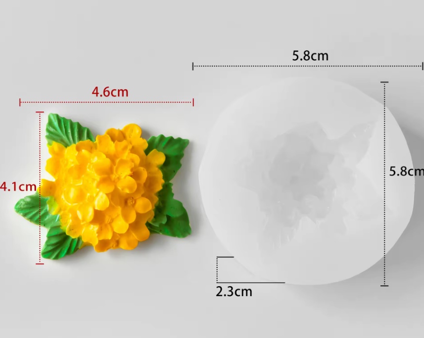 Silikonová forma 3D hortenzie