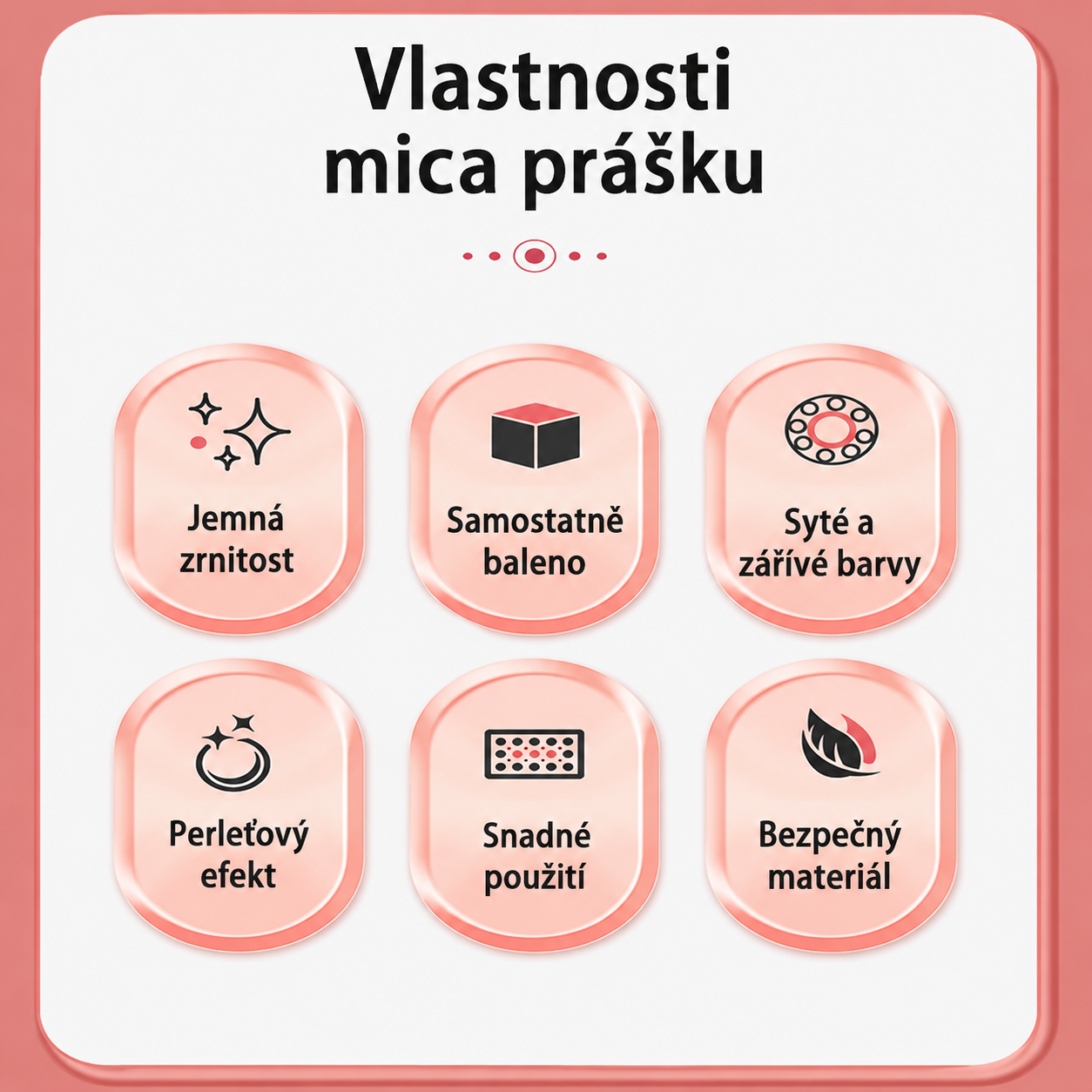 Minerální mica pigmentový prášek s perleťovým efektem - Různé barvy