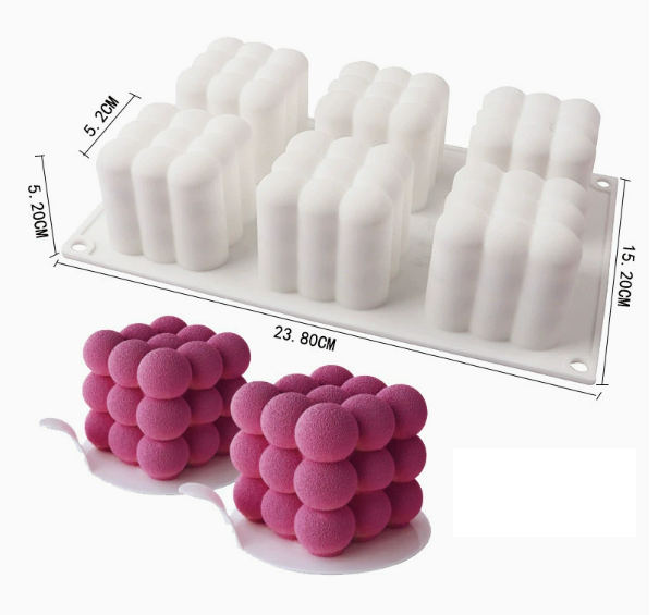 Silikonová forma Bubble Cube 6 ks