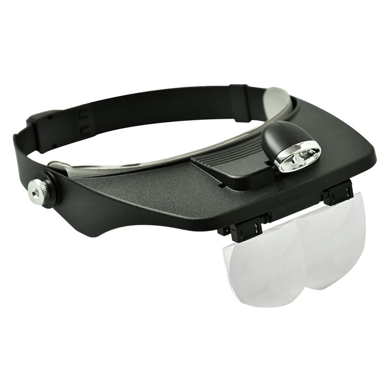 Čelní lupa s osvětlením a vyměnitelnými lupami