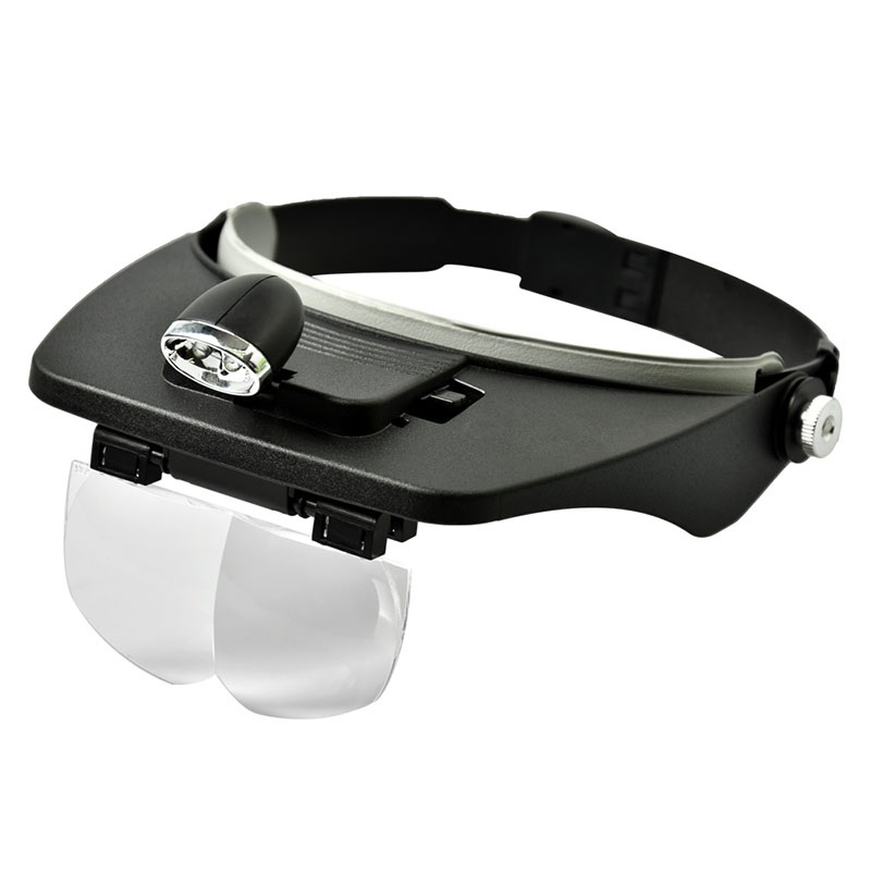 Čelní lupa s osvětlením a vyměnitelnými lupami