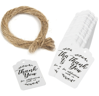Dekorační přívěsek - Thank you - 10ks