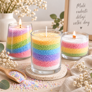 Dekorativní pískový/krystalický vosk na svíčky – 100 g